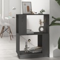 vidaXL Bücherregal/Raumteiler Grau 51x25x70 cm Massivholz Kiefer