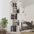 vidaXL Bücherregal/Raumteiler Weiß 51x25x163,5 cm Massivholz Kiefer