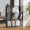 vidaXL Bücherregal/Raumteiler Grau 80x25x101 cm Massivholz Kiefer