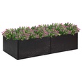 vidaXL Pflanzkübel Schwarz 157x80x40 cm Poly Rattan