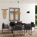 vidaXL, vidaXL 7-tlg. Garten-Essgruppe Schwarz