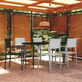 vidaXL 7-tlg. Garten-Essgruppe Schwarz und Weiß