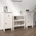 vidaXL Sideboards 2 Stk. Weiß 40x35x80 cm Massivholz Kiefer
