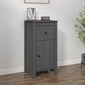 vidaXL Sideboard Grau 40x35x80 cm Massivholz Kiefer