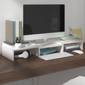 vidaXL Monitorständer Weiß 60x24x10,5 cm Massivholz Kiefer