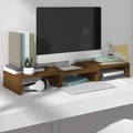 vidaXL, vidaXL Monitorständer Honigbraun 60x24x10,5 cm Massivholz Kiefer