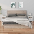 vidaXL Nachttische 2 Stk. Weiß 40x35x49 cm Massivholz Kiefer