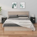 vidaXL Nachttische 2 Stk. Grau 40x35x49 cm Massivholz Kiefer
