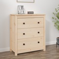 vidaXL Sideboard 70x35x80 cm Massivholz Kiefer