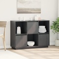 vidaXL Sideboard Grau 110,5x35x80 cm Massivholz Kiefer