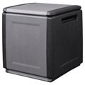 vidaXL Garten-Aufbewahrungsbox 54x53x57 cm 130 L Dunkelgrau Schwarz