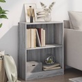 vidaXL Bücherregal Grau Sonoma 60x24x74,5 cm Holzwerkstoff