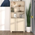 vidaXL Highboard Massivholz Kiefer Honigbraun