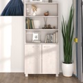 vidaXL Highboard HAMAR Massivholz Kiefer Weiß