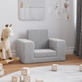 vidaXL Kindersofa Hellgrau Weich Plüsch