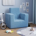 vidaXL Kindersofa Blau Weich Plüsch