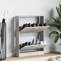 vidaXL Schuhschrank Betongrau 59x17x81 cm Holzwerkstoff
