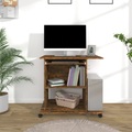 vidaXL Schreibtisch Räuchereiche 80x50x75 cm Holzwerkstoff