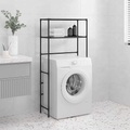 vidaXL Waschmaschinenregal 2 Ebenen Schwarz 69x28x143 cm Eisen