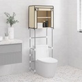 vidaXL, vidaXL Toilettenregal 2 Ablagen Creme 56x30x170 cm Eisen