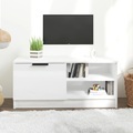 vidaXL TV-Schrank Hochglanz-Weiß 80x35x36,5 cm Holzwerkstoff