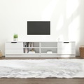 vidaXL TV-Schränke 2 Stk. Hochglanz Weiß 80x35x36,5cm Holzwerkstoff