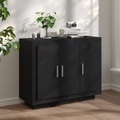 vidaXL Sideboard Schwarz 92x35x75 cm Holzwerkstoff