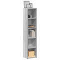 vidaXL CD-Regale 2 Stk. Grau Sonoma 21x16x93,5 cm Holzwerkstoff