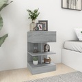 vidaXL Nachttische 2 Stk. Grau Sonoma 40x35x65 cm Holzwerkstoff