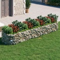 vidaXL Gabionen-Hochbeet Verzinktes Eisen 400x100x50 cm