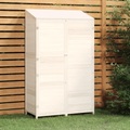 vidaXL, vidaXL Geräteschuppen Weiß 102x52x174,5 cm Massivholz Tanne