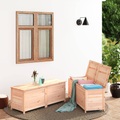 vidaXL, vidaXL Outdoor-Kissenbox 200x50x56 cm Massivholz Tanne