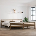 vidaXL Massivholzbett Honigbraun 200x200 cm