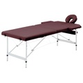 Lightwin, Massagetisch Klappbar 2 Zonen Aluminium Dunkellila