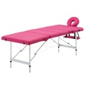 Diverse Hardware, Massagetisch Klappbar 4 Zonen Aluminium Rosa