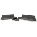 8-tlg. Garten-Lounge-Set Poly Rattan Grau