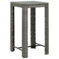 vidaXL, vidaXL Garten-Bartisch Grau 60,5x60,5x110,5 cm Poly Rattan