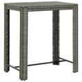 vidaXL, vidaXL Garten-Bartisch Grau 100x60,5x110,5 cm Poly Rattan