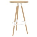 vidaXL Bartisch Braun 60x103 cm MDF & Massivholz Buche