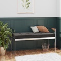 vidaXL, vidaXL Bank 97 cm Grau Samt und Edelstahl