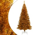 vidaXL Künstlicher Weihnachtsbaum mit Ständer Golden 210 cm PET