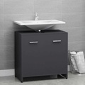 vidaXL Badezimmerschrank Grau 60x33x58 cm Spanplatte