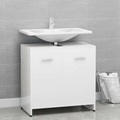 vidaXL Badezimmerschrank Hochglanz-Weiß 60x33x58 cm Spanplatte