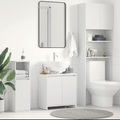 vidaXL, vidaXL Badezimmerschrank Weiß 60x33x58 cm Spanplatte