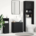 vidaXL Badezimmerschrank Schwarz 60x33x58 cm Spanplatte