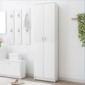vidaXL Garderobenschrank Weiß 55x25x189 cm Spanplatte