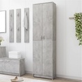 vidaXL Garderobenschrank Betongrau 55x25x189 cm Spanplatte