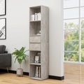 vidaXL Bücherregal Betongrau 36 x 30 x 171 cm Spanplatte