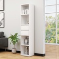 vidaXL Bücherregal Hochglanz-Weiß 36 x 30 x 171 cm Spanplatte