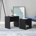 vidaXL Couchtisch-Set Schwarz 48 x 30 x 45 cm Spanplatte